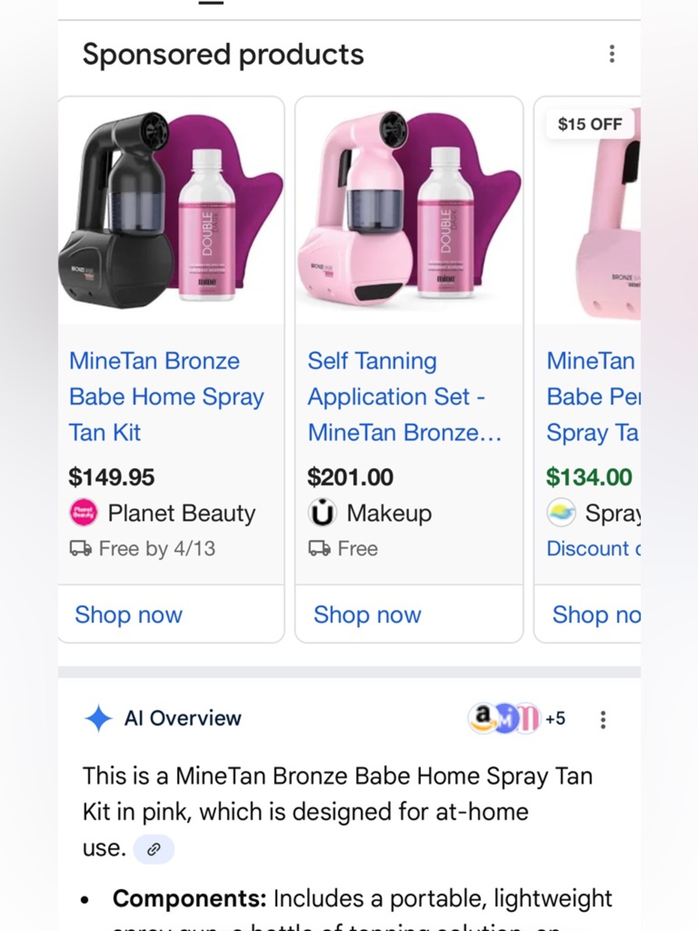 MineTan Bronze Babe Home Spray Tan Kit Machine w 8oz Double Dark Spray Mist PINK - Picture 11 of 12